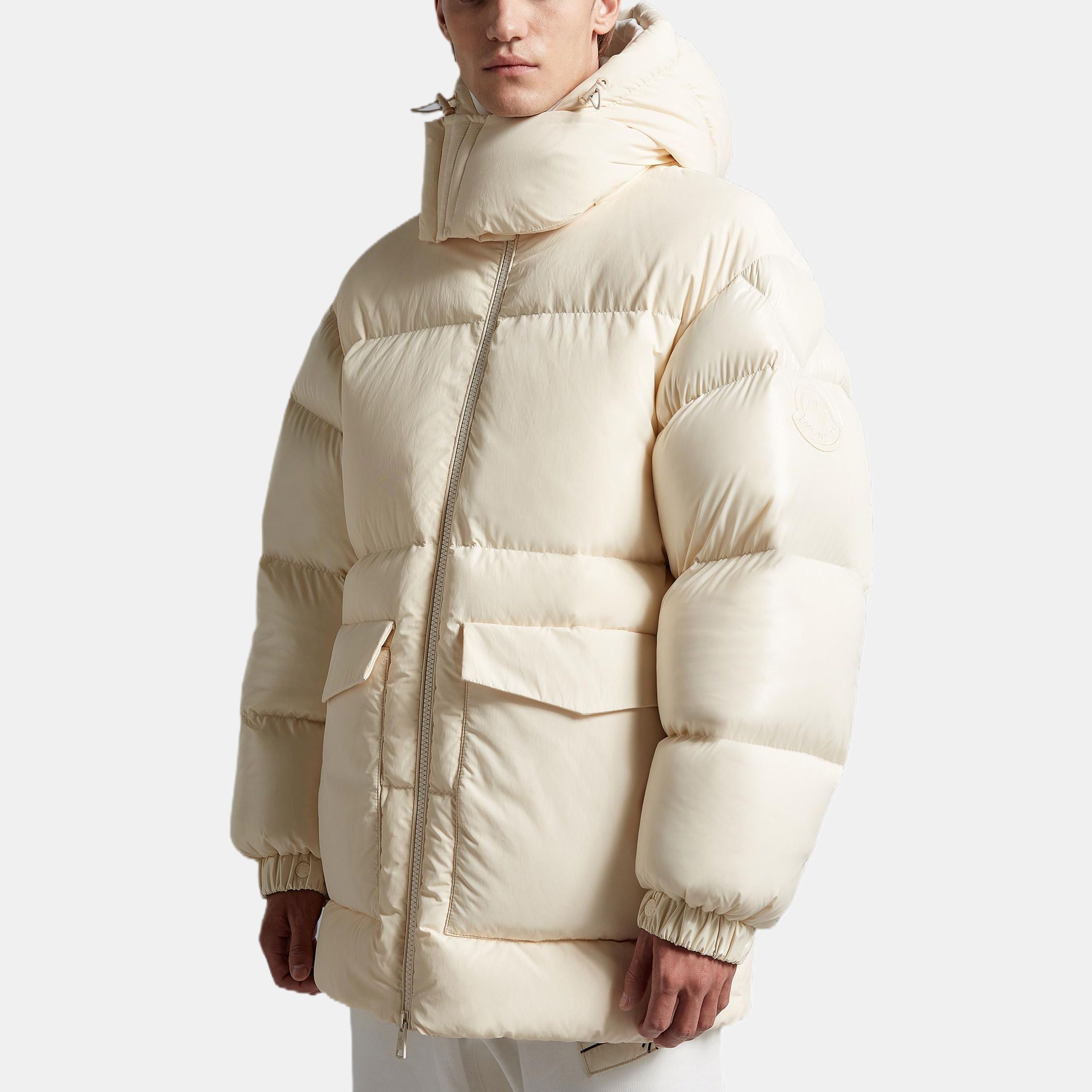 Мужская куртка Moncler (бежевая) — фото 5