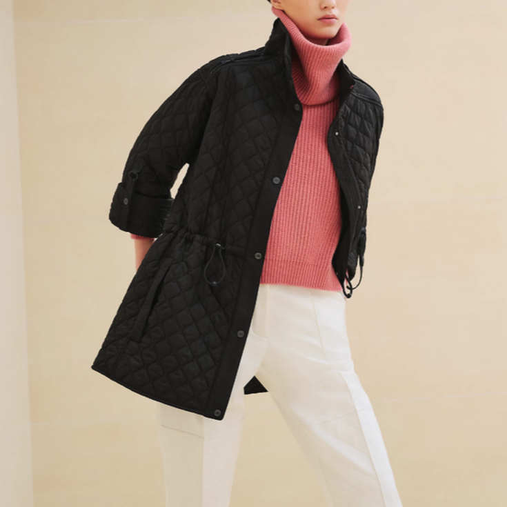 Женская куртка HERMES FW24 (черная) — фото 2