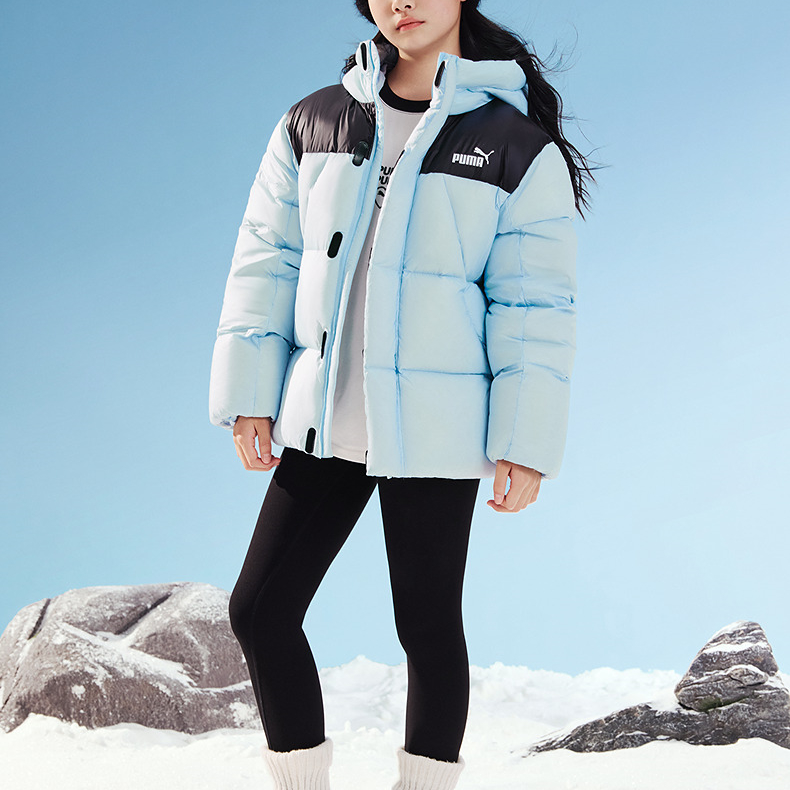 Детский пуховик PUMA Sportstyle (черно-синий) — фото 3
