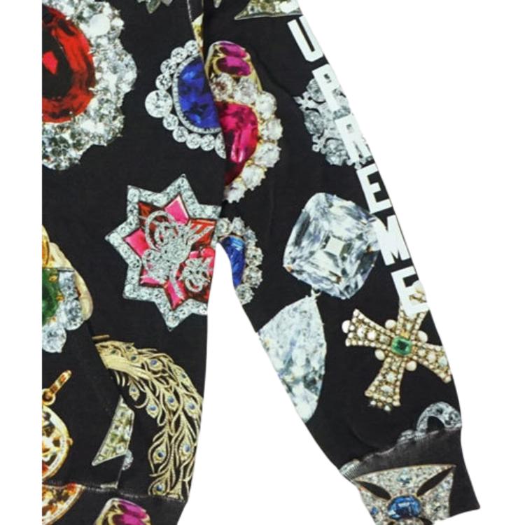 Худи Supreme FW18 Jewels Hooded Sweatshirt Black (черное) — фото 3