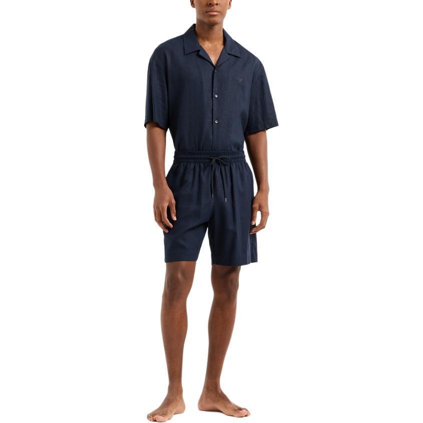EMPORIO ARMANI Logo Embroidered Drawstring Shorts