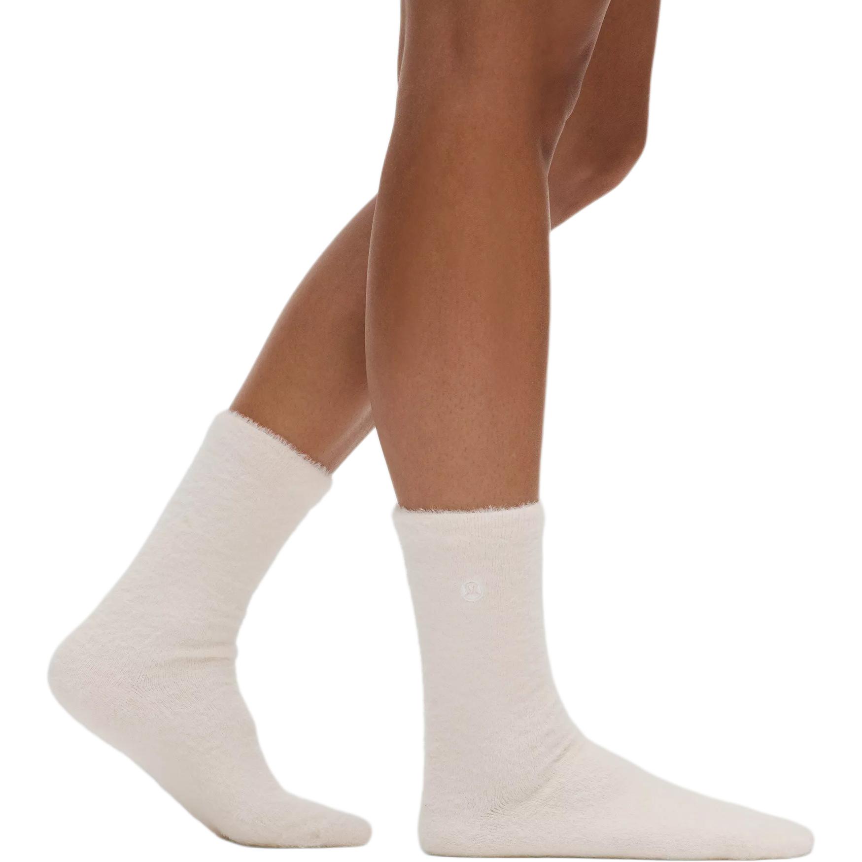 Lululemon Crew Socks Women’s 2 Pack Light Ivory White