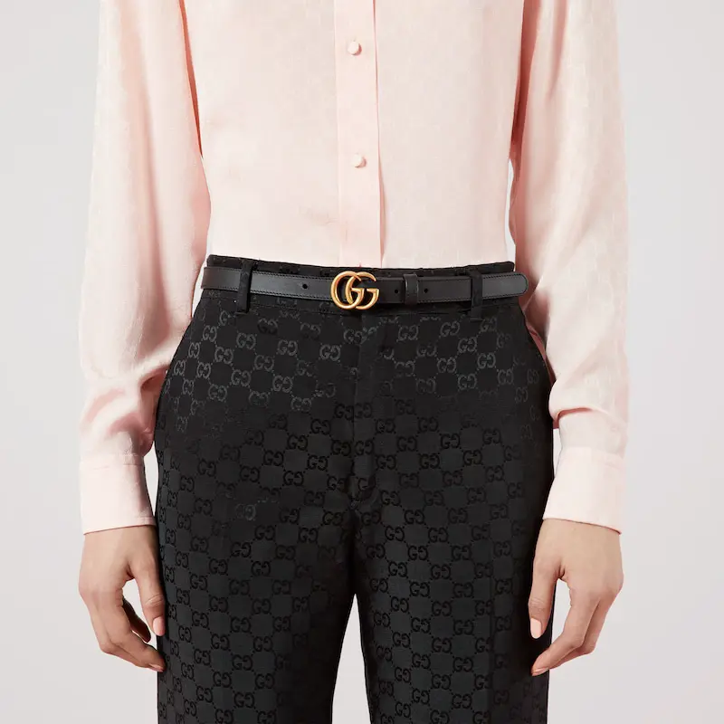 Женский ремень Gucci GG Marmont (черный) — фото 9