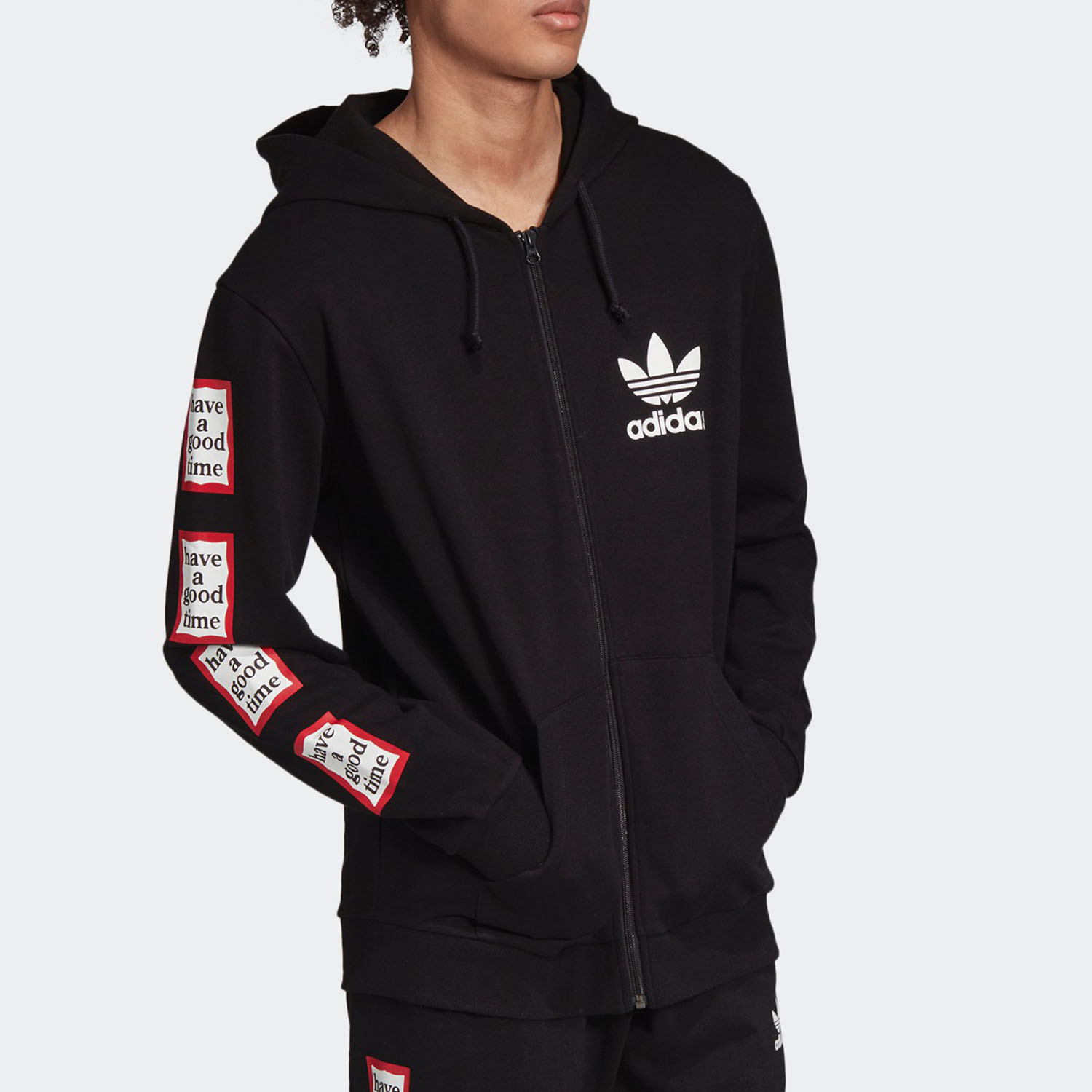 Мужская худи adidas originals x Have A Good Time (черная) — фото 3