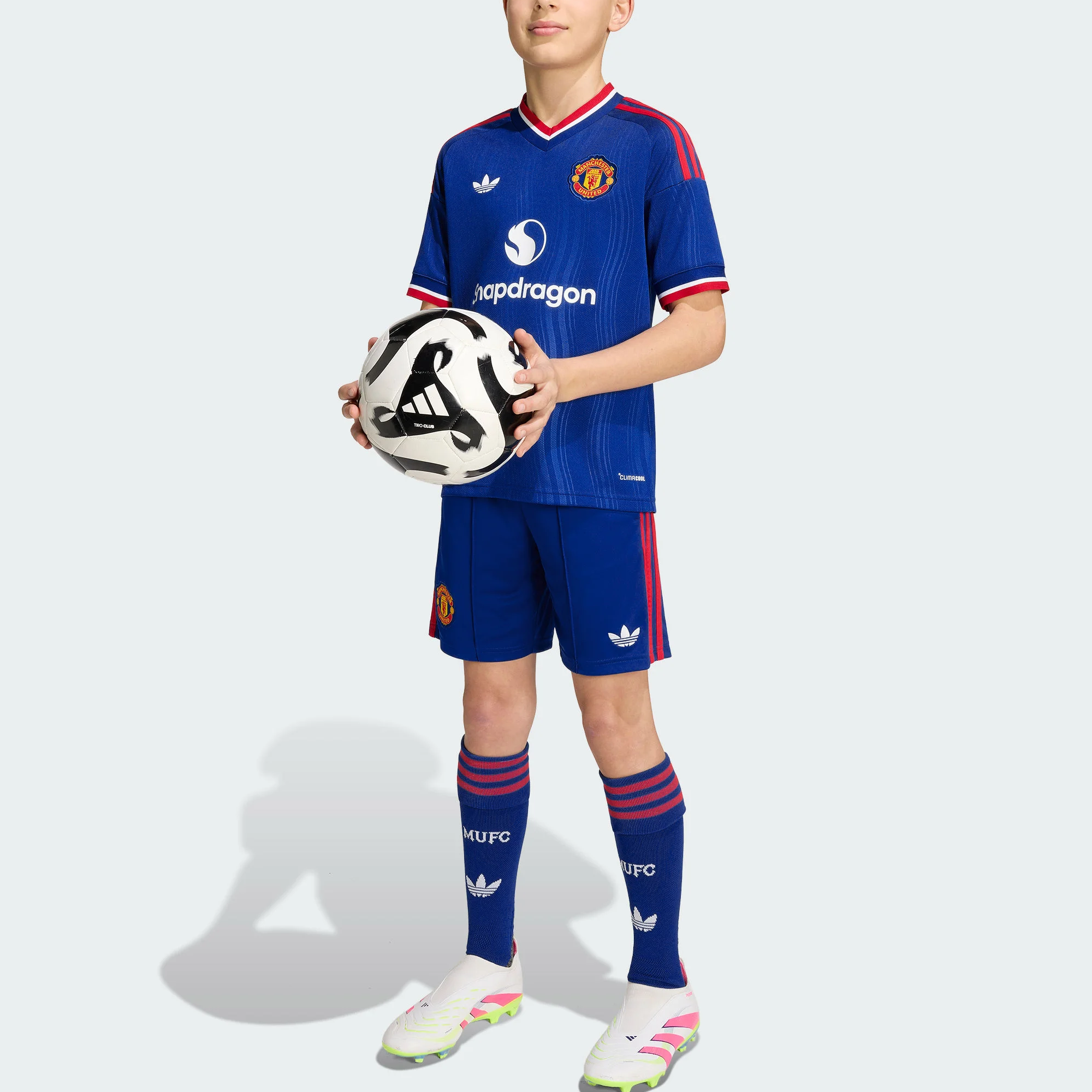 Мужская футболка adidas originals (синяя) — фото 4