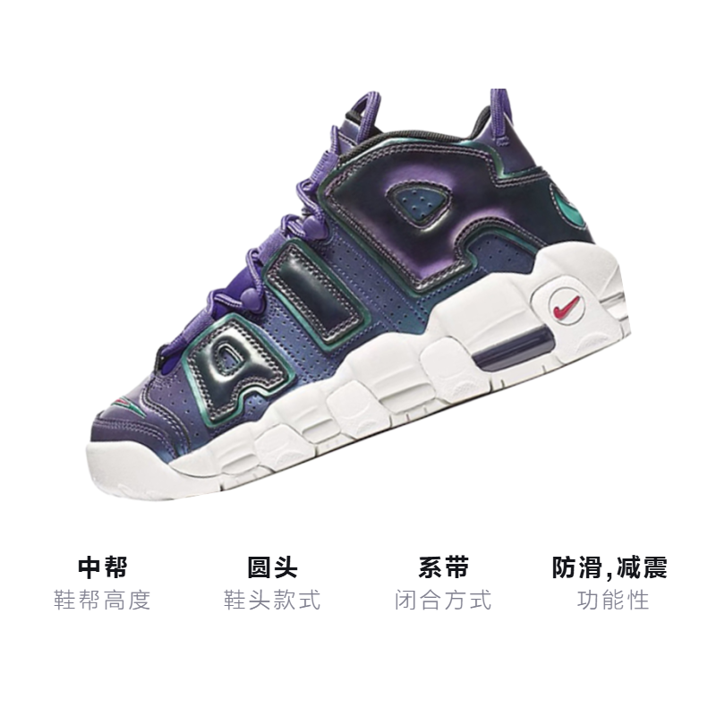 Кроссовки Nike Air More Uptempo (фиолетовые) — фото 3