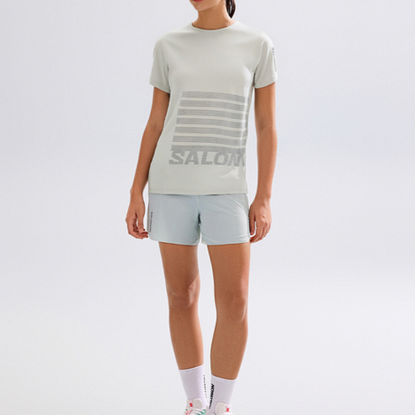 SALOMON SENSE AERO Quick Dry T Shirts Women’s Earth Gray