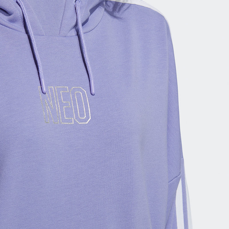 Женское худи adidas neo (бледно-фиолетовое) — фото 4