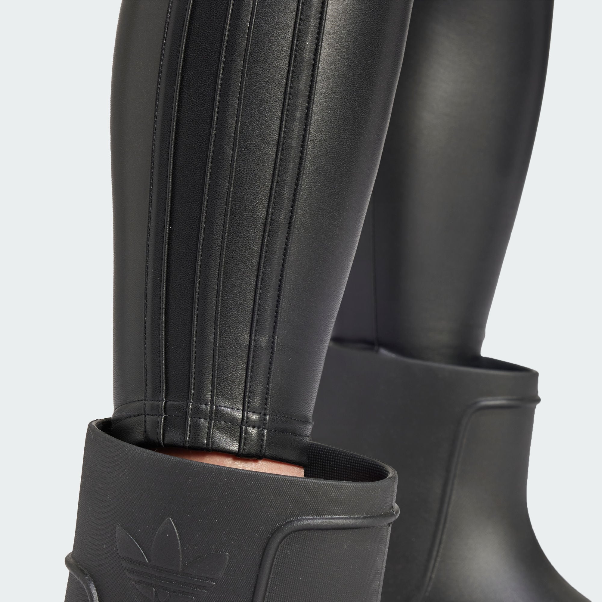 Adidas Originals FAUX LEATHER LEGGINGS Sports Pants Women’s Black