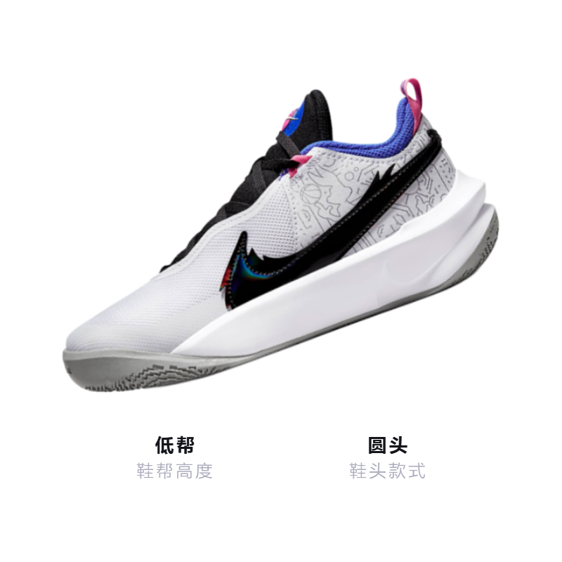 Кеды Nike × Space Jam Team Hustle D 10 SE GS (бело-черно-синие) — фото 3