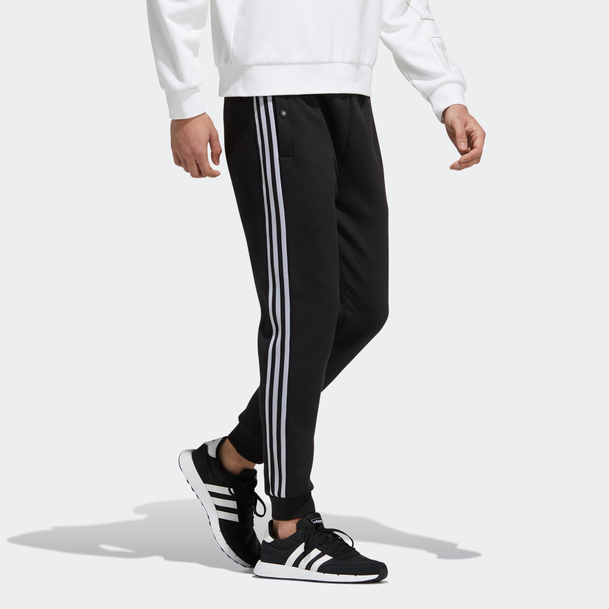 Мужские штаны adidas neo (черные) — фото 5