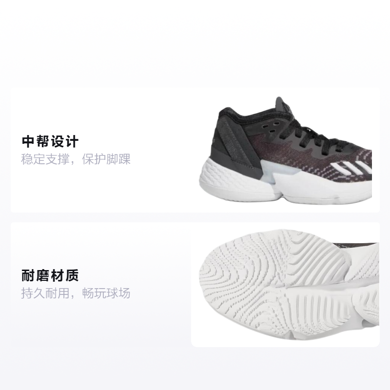 Кроссовки adidas D.O.N. Issue #4 (черно-белые) — фото 2