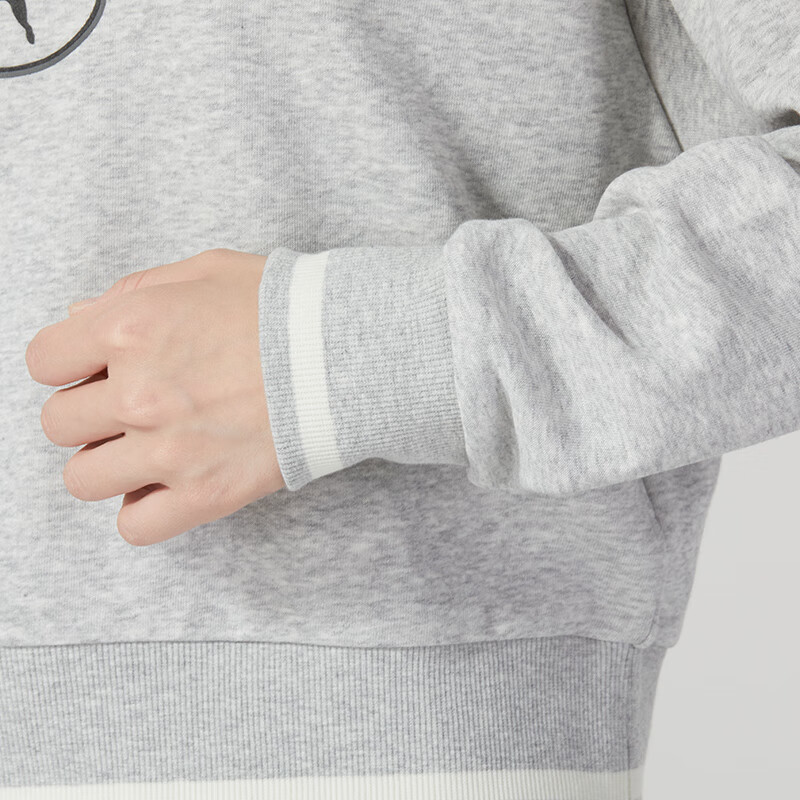 Женское худи PUMA Logo Sweatshirt (серое) — фото 4