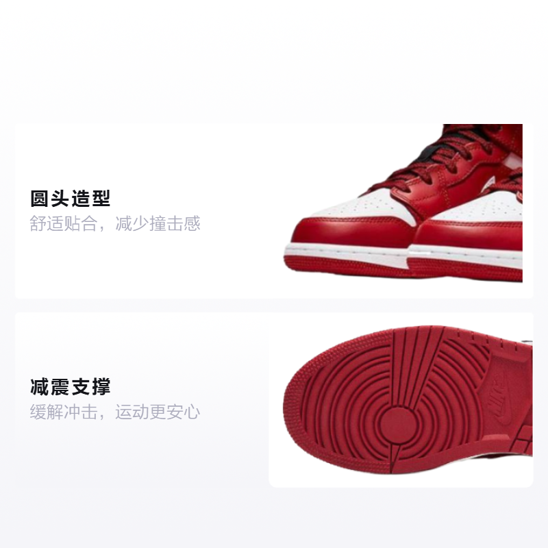Кроссовки Jordan Air Jordan 1 (красно-бело-черные) — Красный / белый / чёрный — фото 2