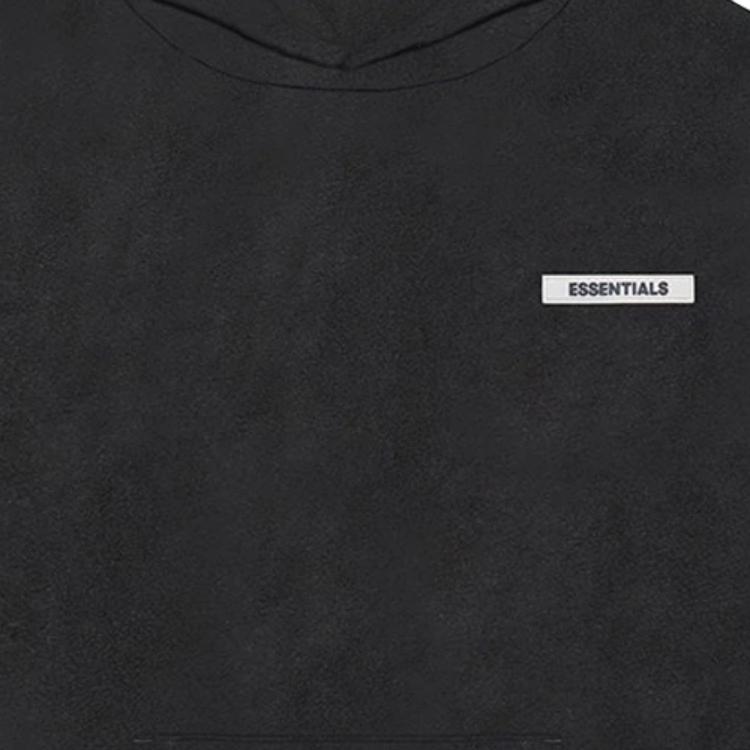 Унисекс худи Fear of God Essentials FW20 Polar Fleece Hoodie Dark Slate Black (черное) — фото 2