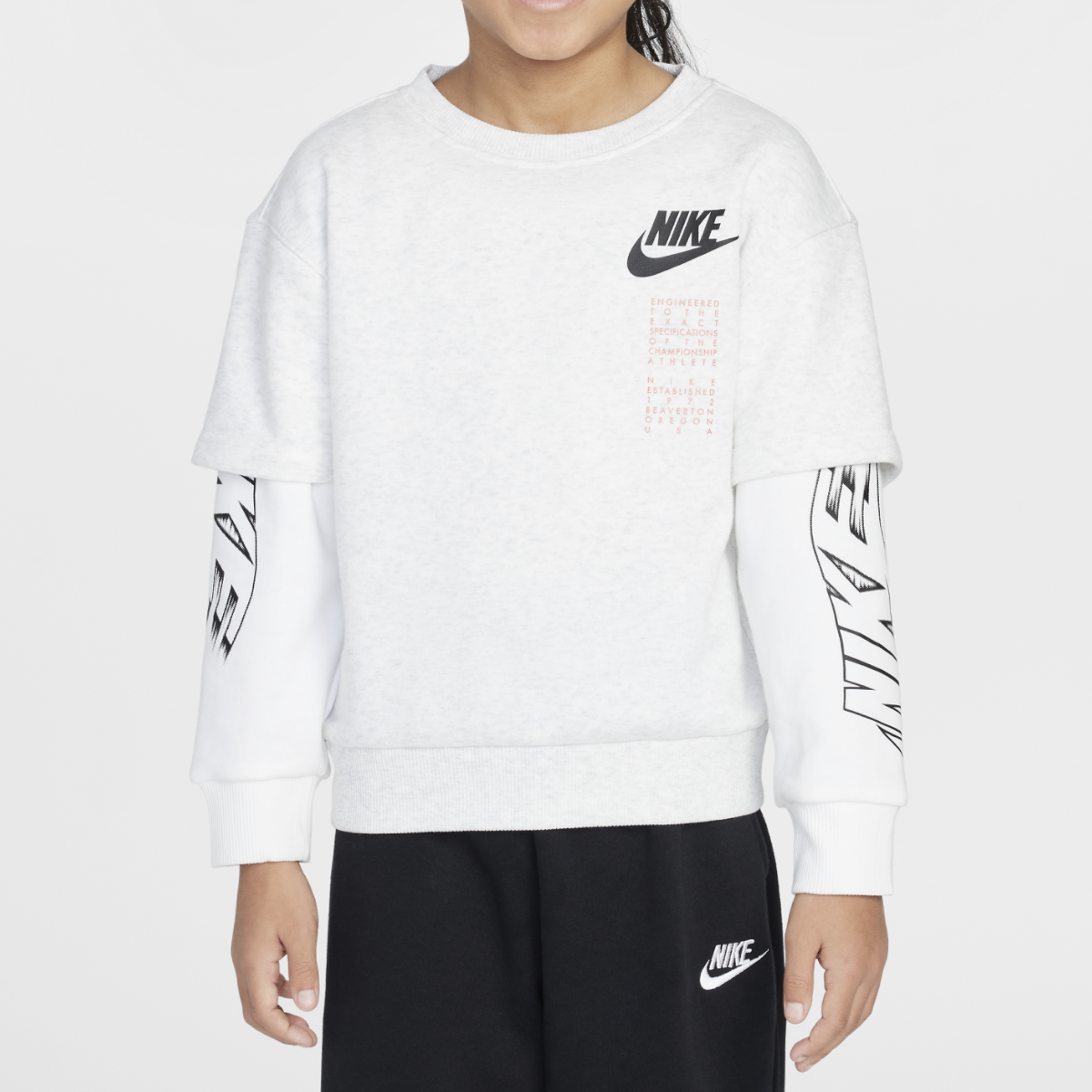 Детское худи Nike Sportswear ON THE MOVE (бежевое) — фото 3