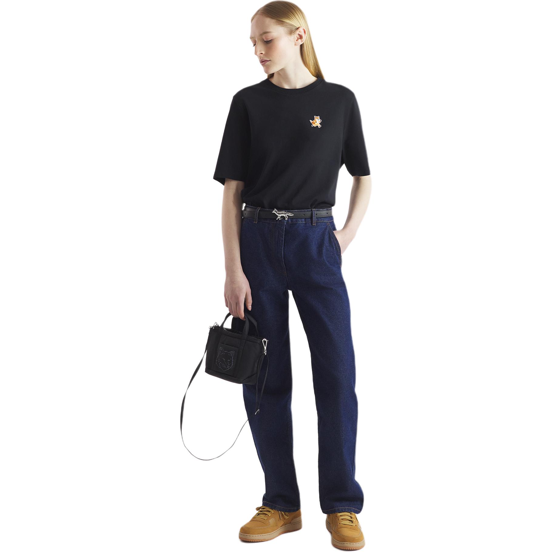 Женская футболка Maison Kitsune SS24 (черная) — фото 3