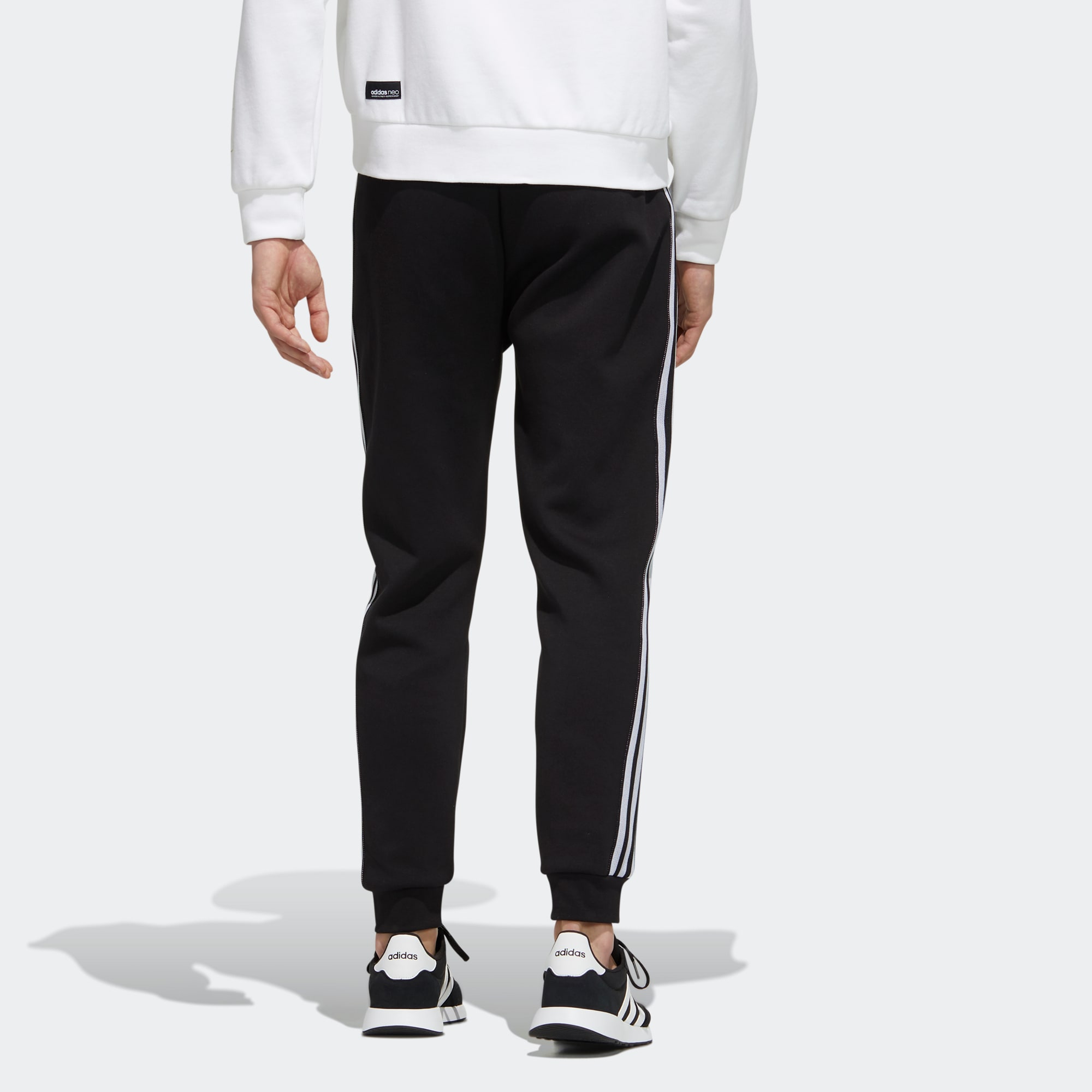 Мужские штаны adidas neo (черные) — фото 4