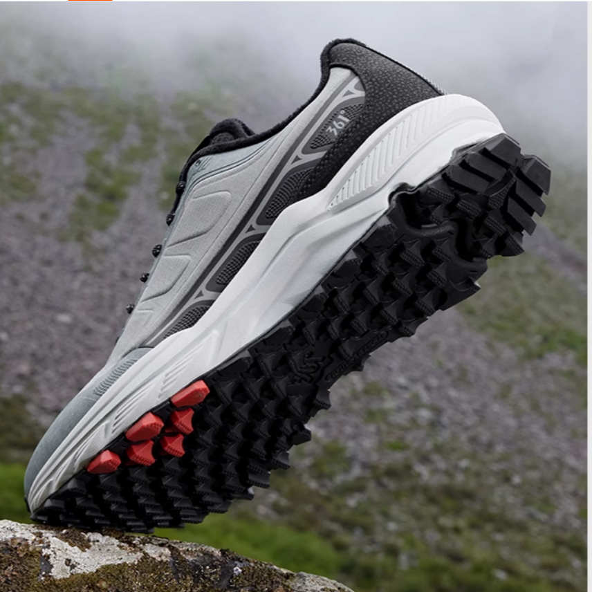 361° Rain Screen Cushioning Slip Resistant Cushioning Slip Resistant Low top Running Shoes Men’s Gray Black