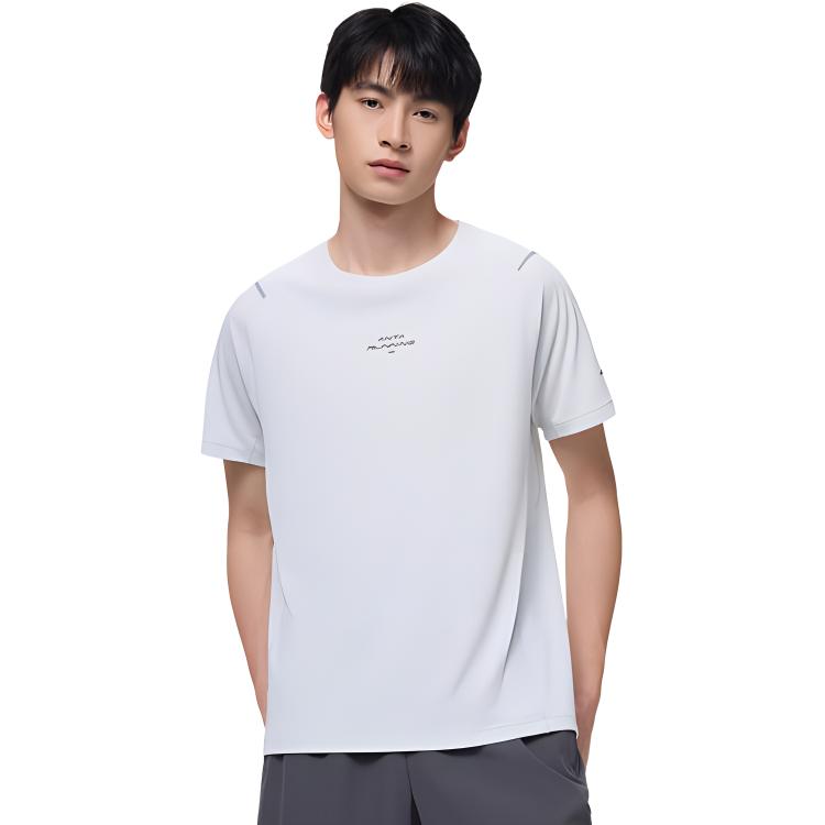 Anta Running Collection Running T Shirt Men’s Salt Crystal Gray
