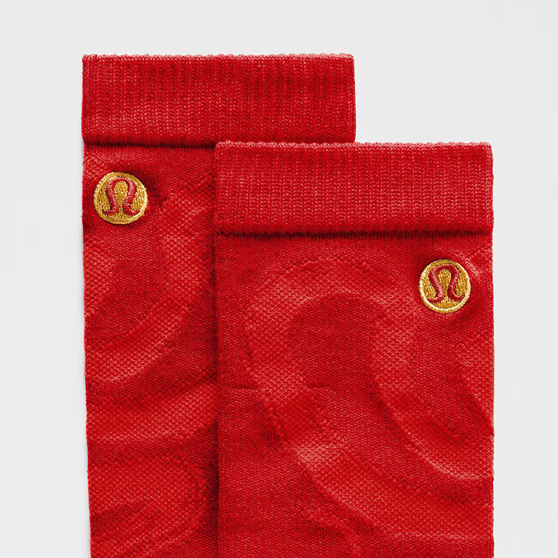 Lululemon Daily Stride Crew Socks Women’s 1 Pack Dark Red/True Red