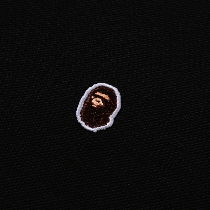 Мужская футболка-поло A BATHING APE FW25 (черная) — фото 8