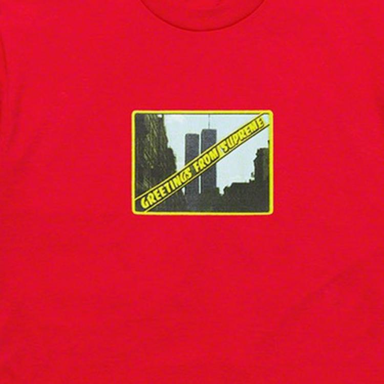 Футболка Supreme SS19 Greetings Tee (красная) — фото 2