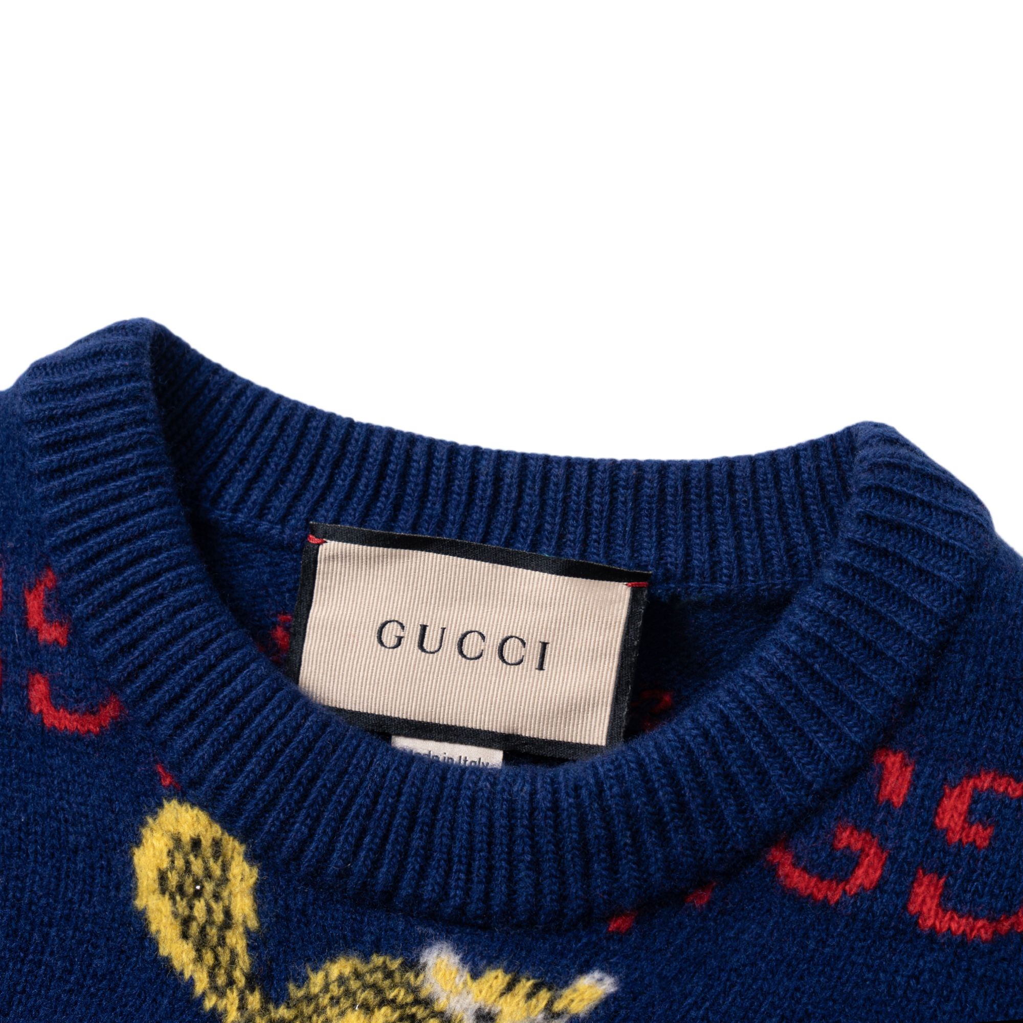 Мужской свитер Gucci x freya hartas FW21 (синий) — фото 4