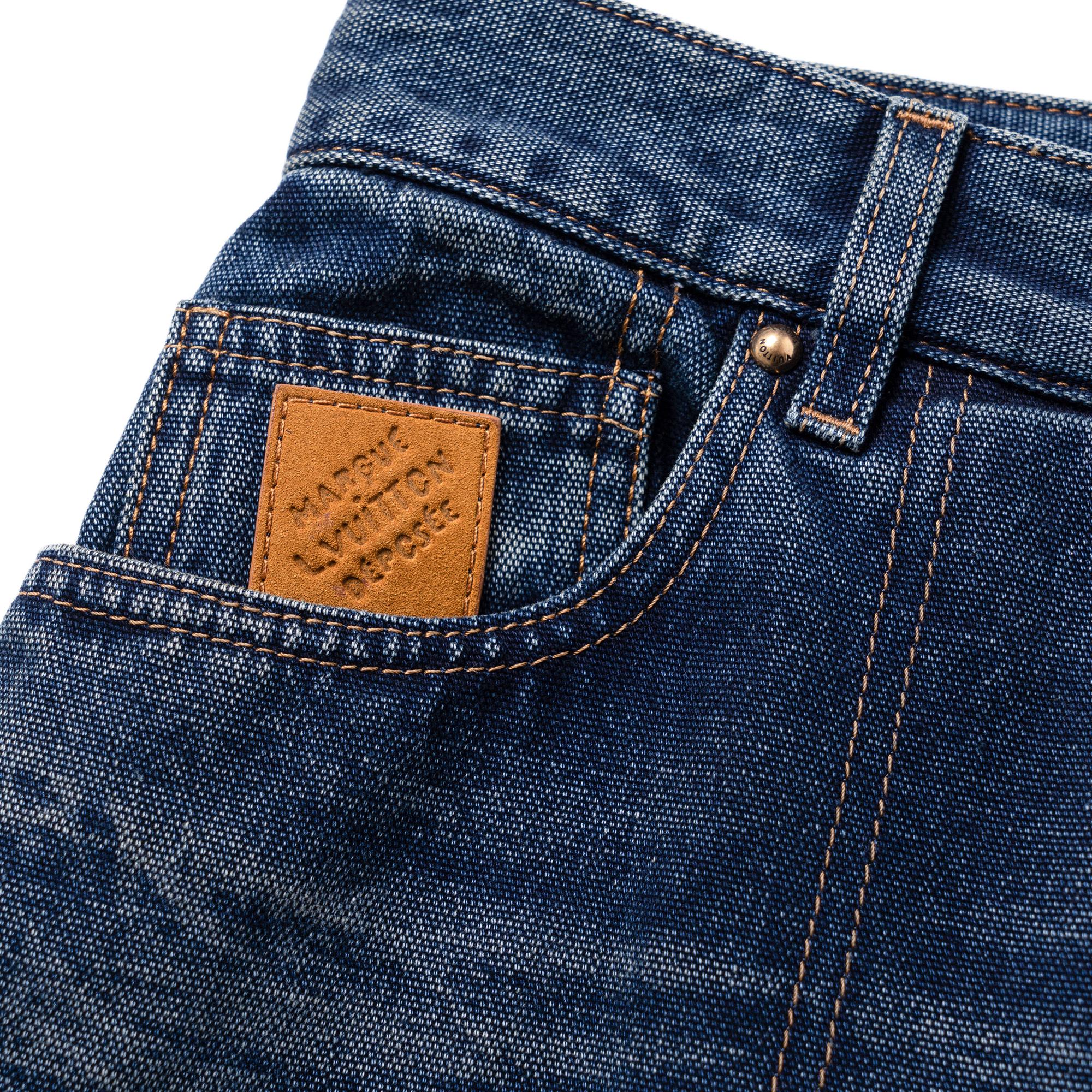 Мужские шорты Louis Vuitton x Nigo Denim Shorts (голубые) — фото 6