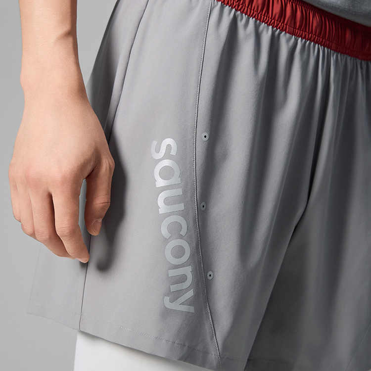 Saucony Sports Shorts Men’s Asphalt Cloud Gray