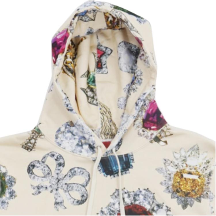 Унисекс худи Supreme FW18 Jewels Hooded Sweatshirt Cream (кремовое) — фото 4