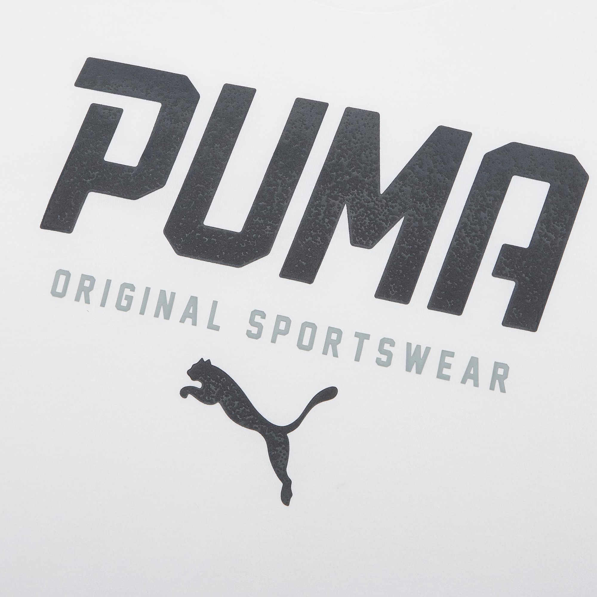 Мужская футболка PUMA STYLE TEC T (белый) — фото 3