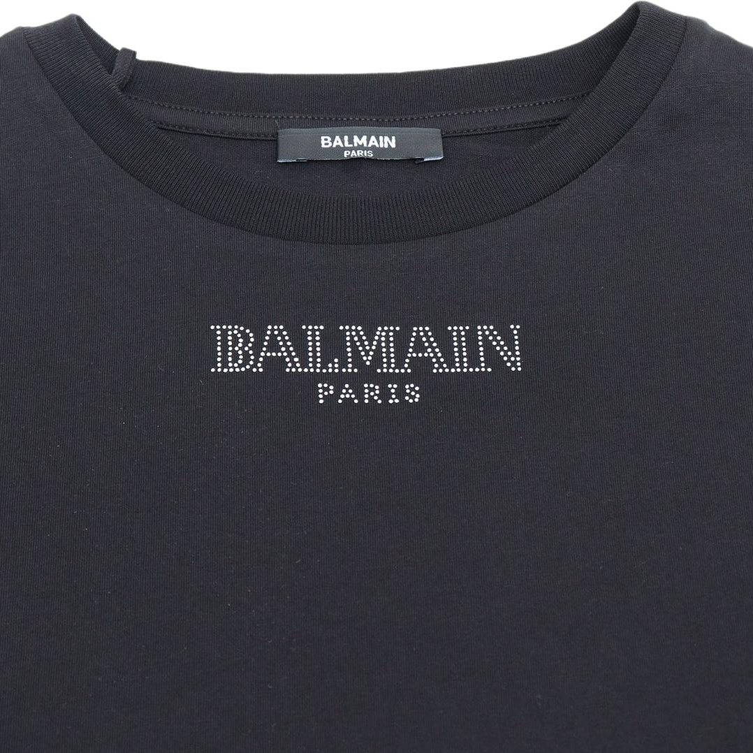Женская футболка BALMAIN Kids T-shirt (черная) — фото 4