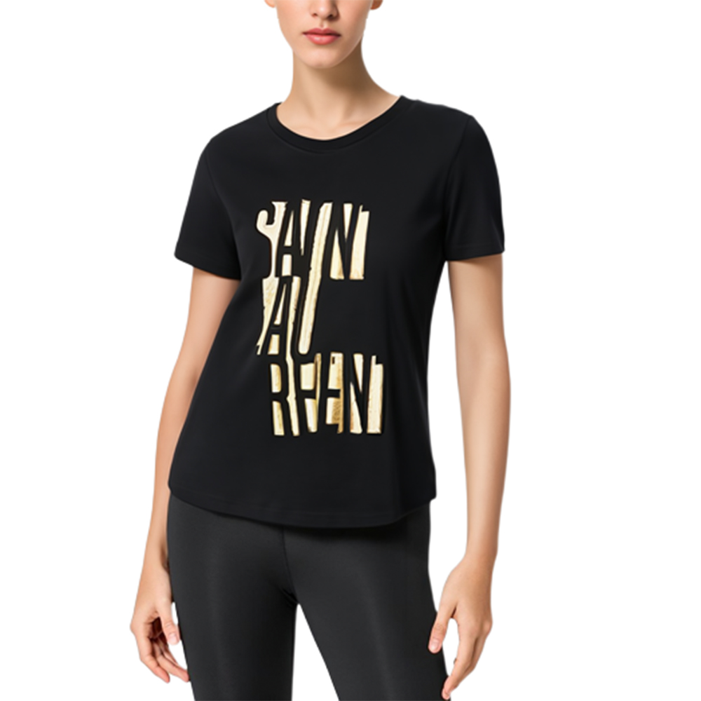 Мужская футболка SAINT LAURENT T (черная) — фото 4