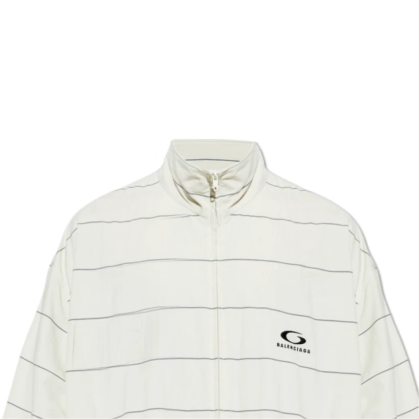 Мужская куртка Balenciaga SS26 Logo (черно-белая) — фото 5