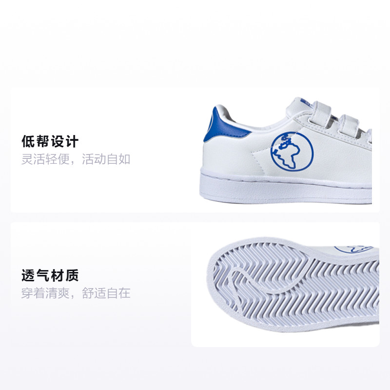 Кеды adidas originals Cf C (бело-синие) — фото 2