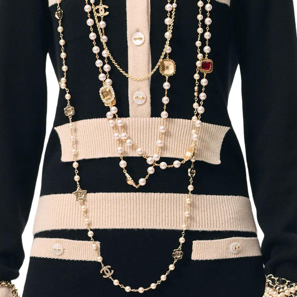 Женский свитер Chanel 25K (контрастный) — фото 5