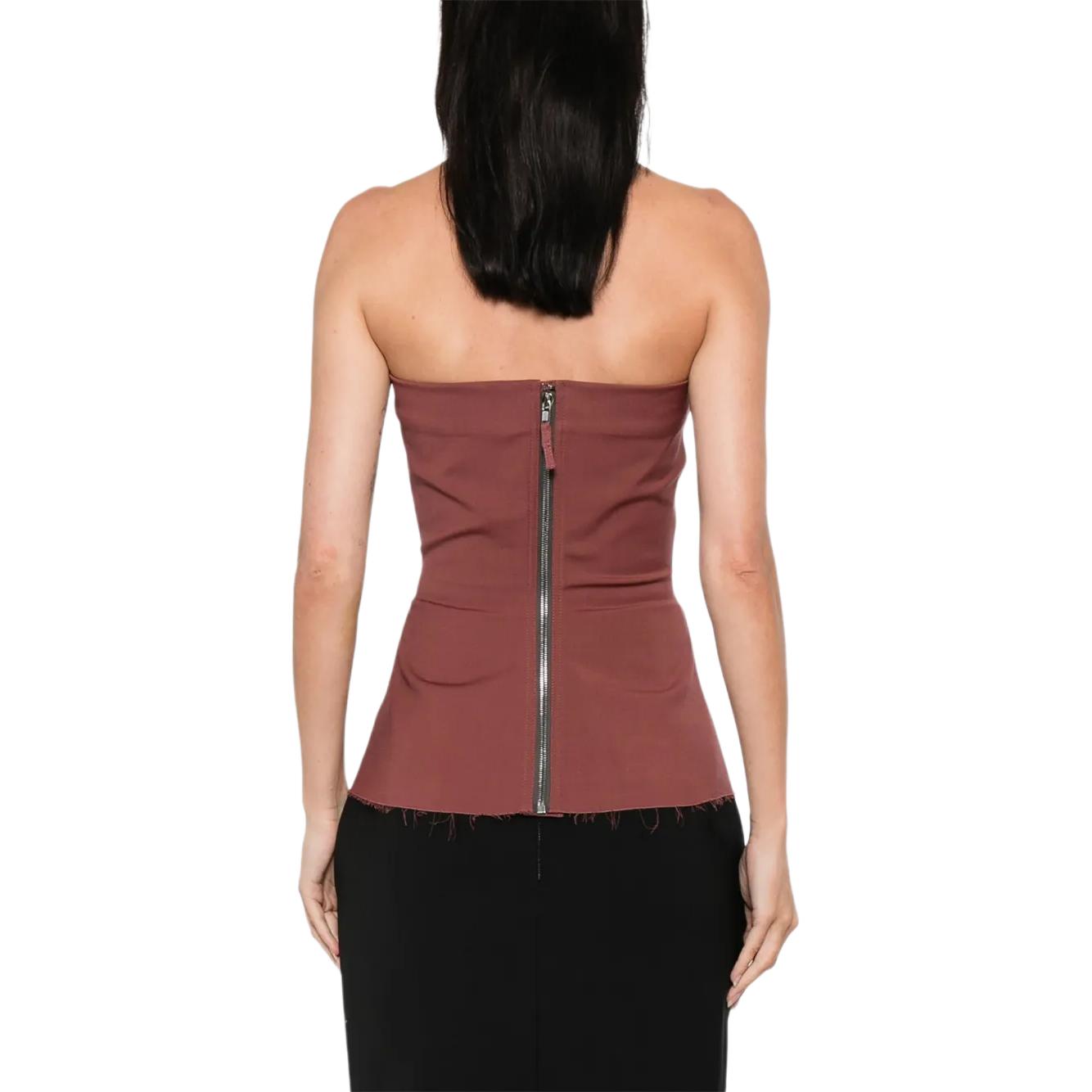 Женский топ Rick Owens Bustier (серый) — фото 3
