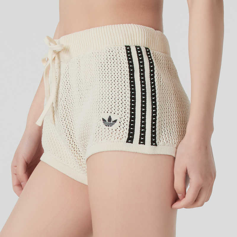 Adidas Women’s Premium Crochet Sprinter Shorts Wonder White