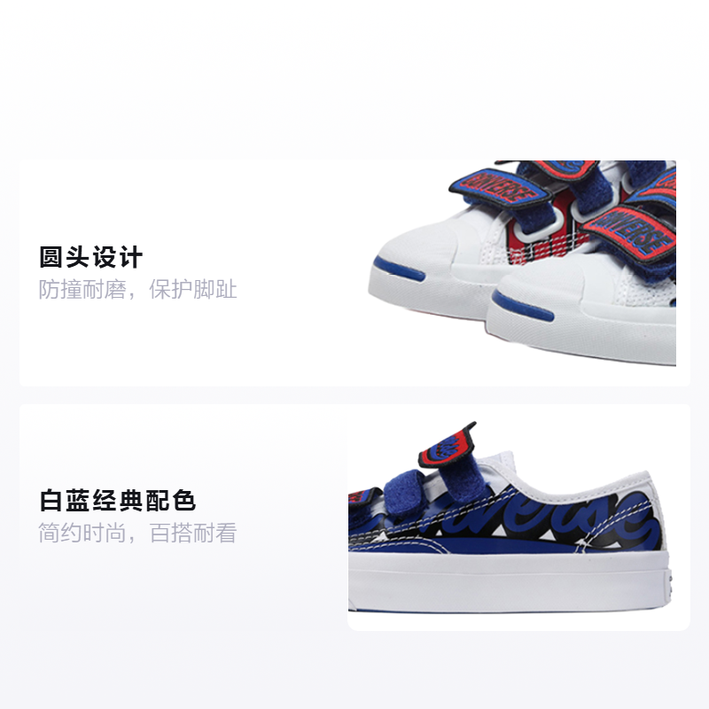 Кеды Converse Jack Purcell (бело-синий) — Белыйсиний — фото 2