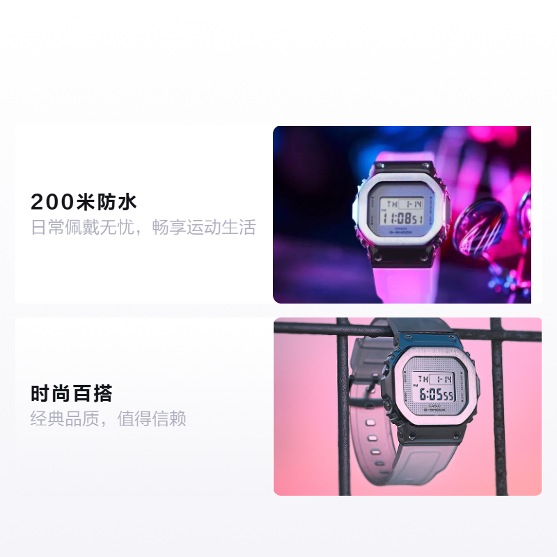 Мужские наручные часы Casio GM-S5600SK-7PR (белые) — фото 2
