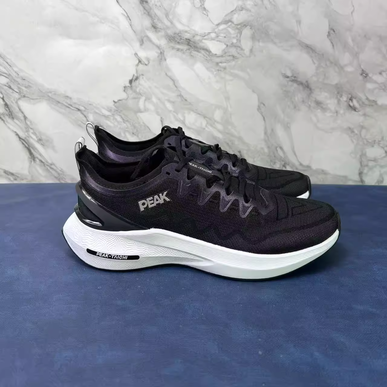 PEAK Cushioning Slip Resistant Abrasion Resistant Breathable Running Shoes Women’s Black Baymax