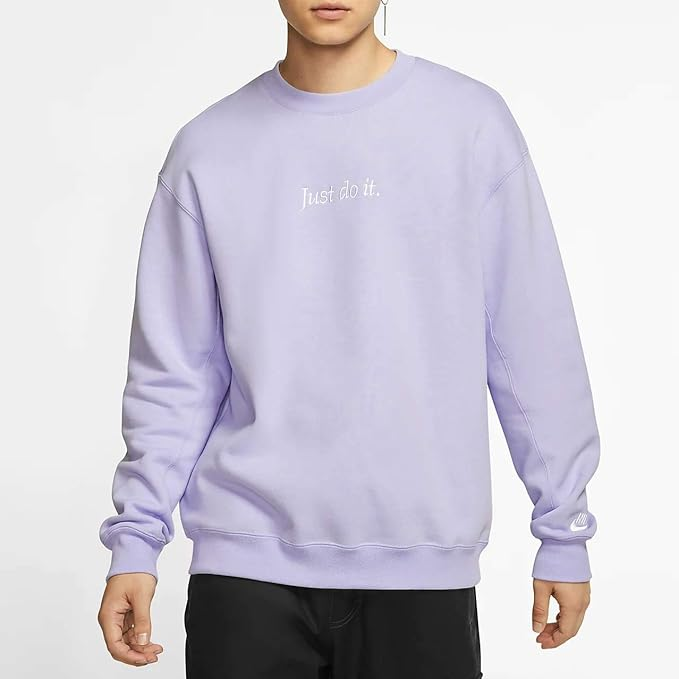 Мужское худи Nike Sportswear JDI Fleece Crew (светло-фиолетовое) — фото 3