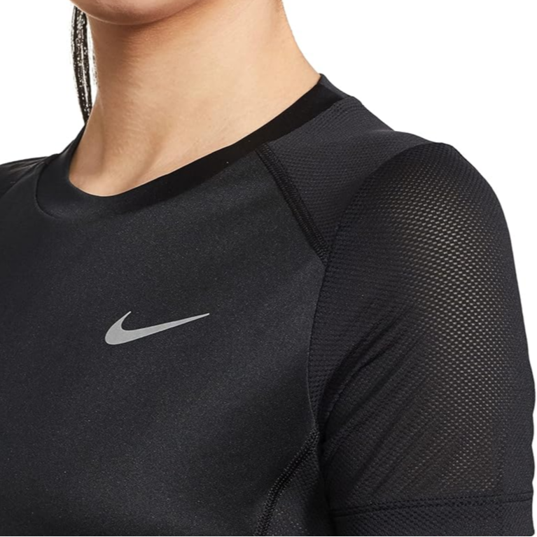 Nike Set in Sleeve Running T Shirt Women’s Black