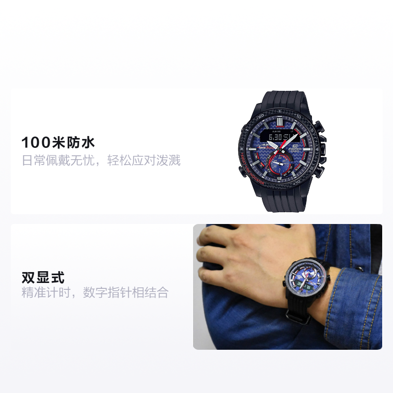 Мужские очки Casio EDIFICE (синие) — фото 2