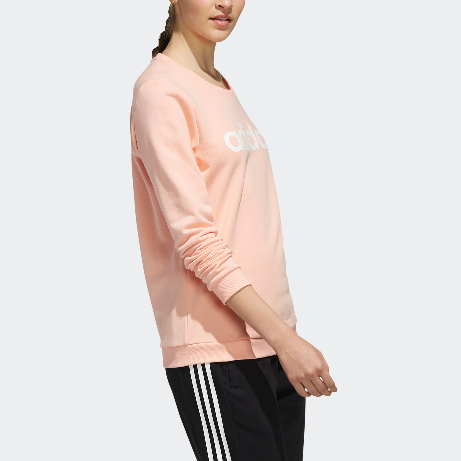 Женская худи adidas neo / (розовый) — фото 4