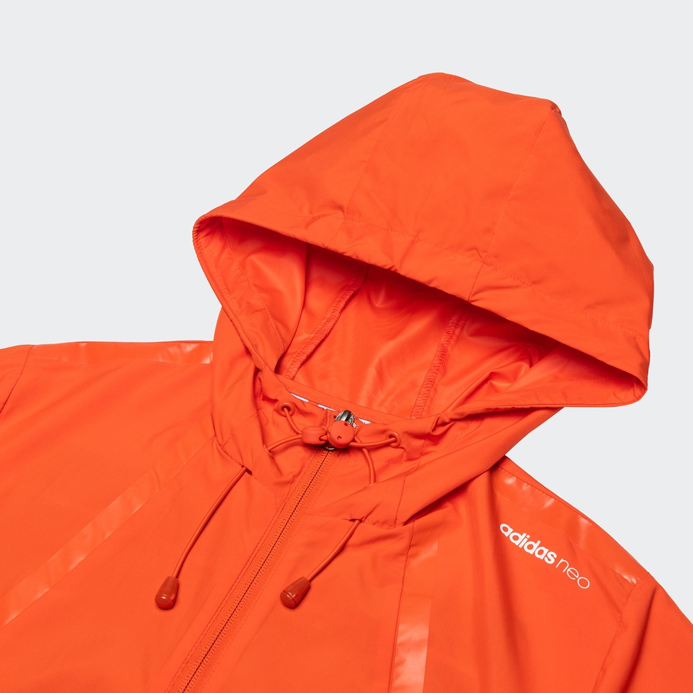 Мужская куртка adidas neo Zip Jacket (оранжево-желтая) — фото 3