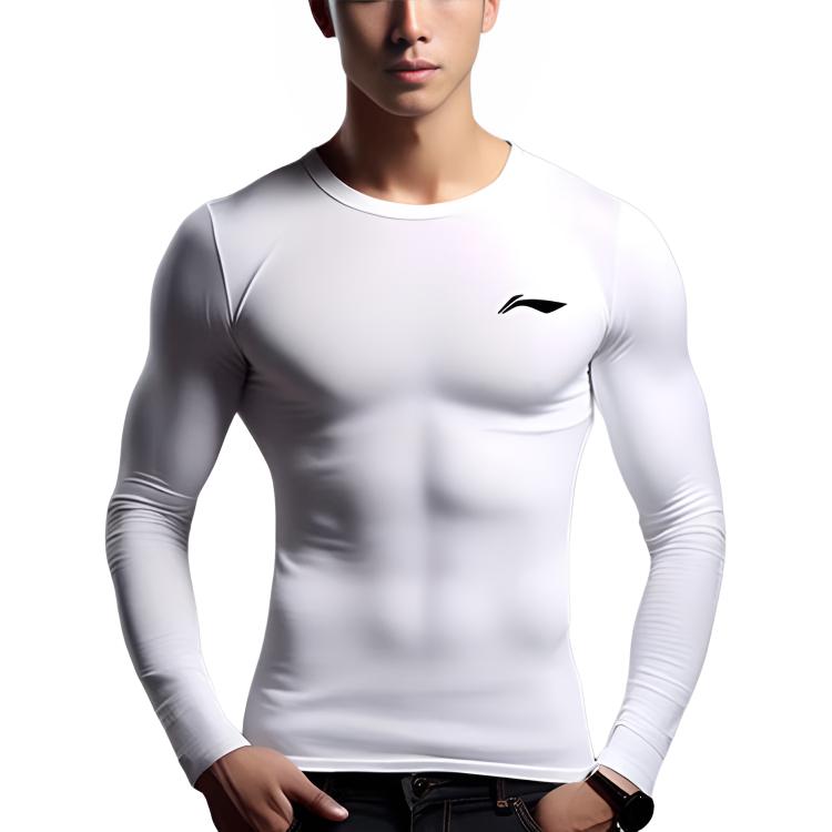 Li Ning Football Long Sleeved Sports Fleece Lined Comfortable Versatile Workout Clothing Men’s