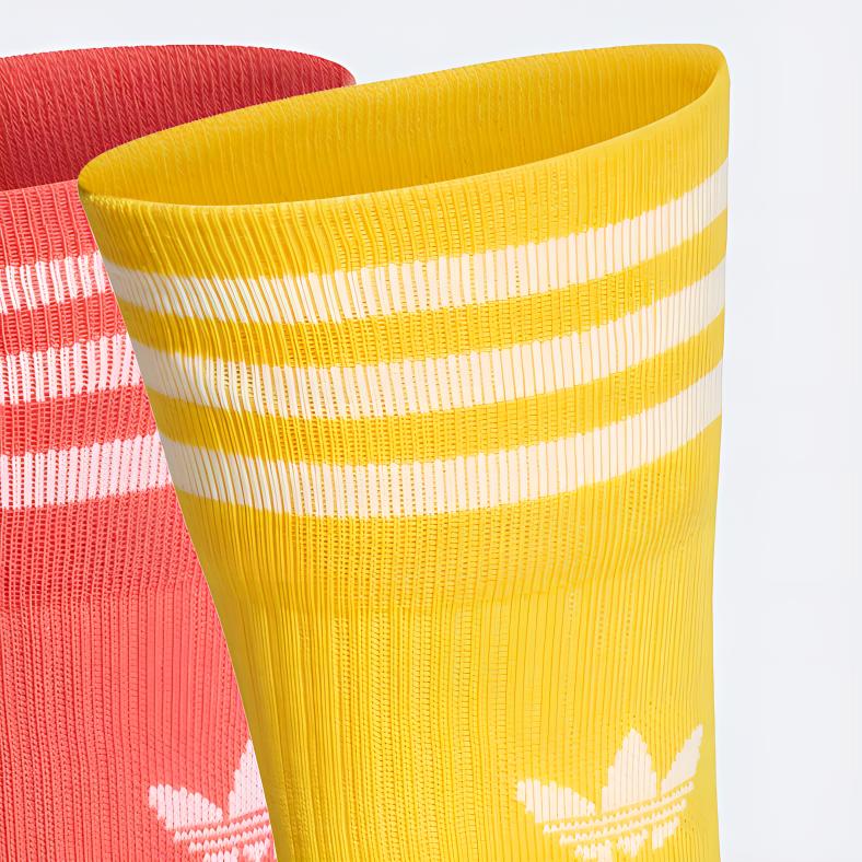 Adidas Crew Socks Unisex 1 Set 3 Pack Bright Pink Red/Deep Orange/Yellow