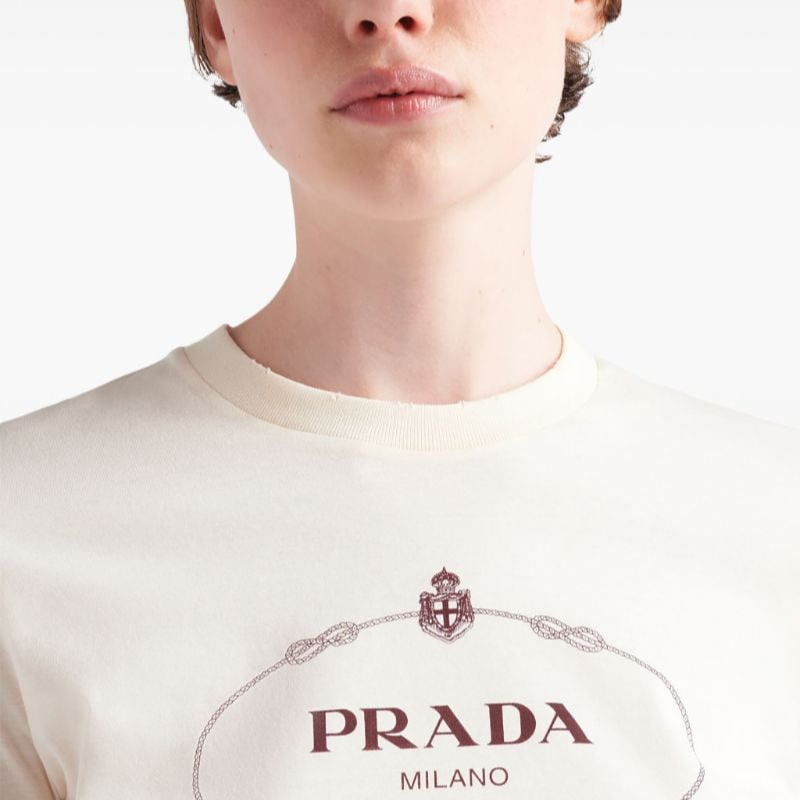 Футболка Prada SS24 LogoT (белый) — фото 5